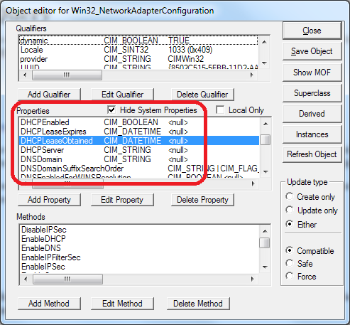 Win32_NetworkAdapterConfiguration WMI Class (wbemtest)
